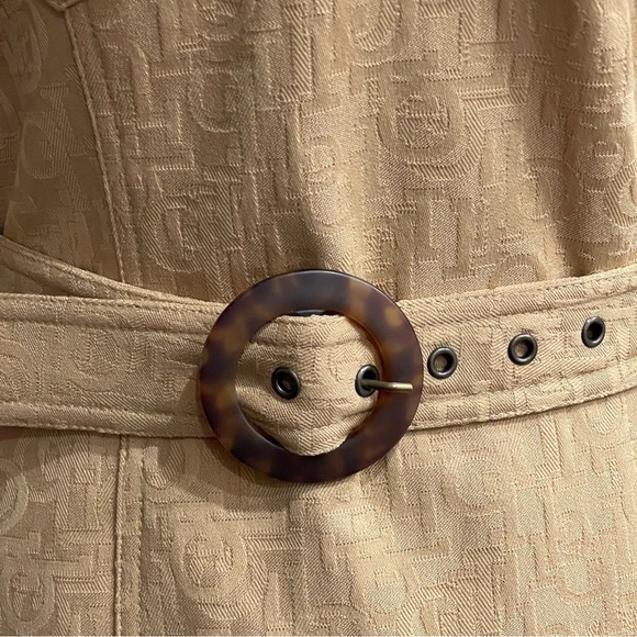 VTG RoccoBarocco Monogram Dress | Size 6 | Belted Soft Denim Button Down - Picture 10 of 15